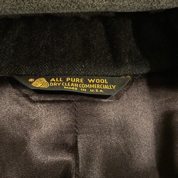 Vintage 90s B.W. Harris Mens 42 Long Black Wool Long Overcoat Topcoat Cosplay - Picture 5 of 10